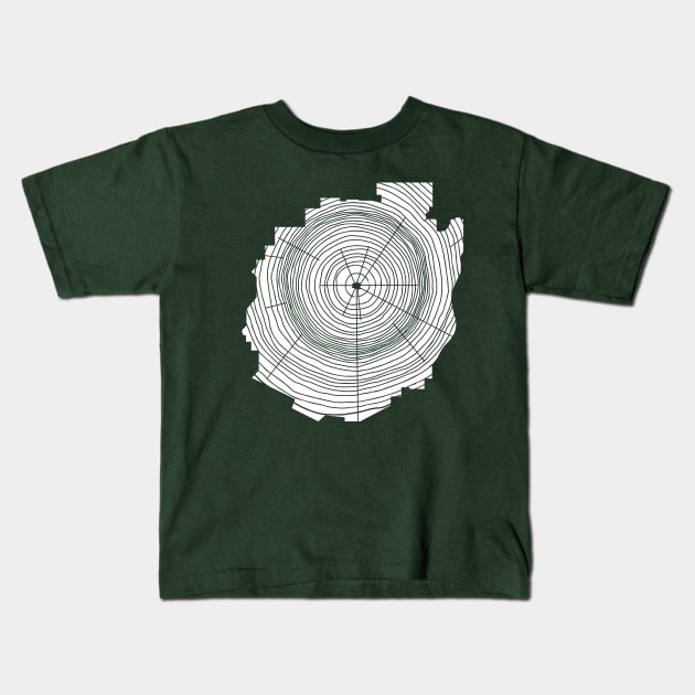 Adirondack Mountains Adirondacks Park Tree Rings Kids T-Shirt by PodDesignShop